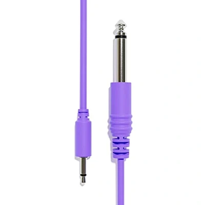 Immagine di ExcelValley 1 Pack Cavi Mono Patch TS 3,5mm a 6,35mm Eurorack Synth [Viola 150cm 59&quot;]