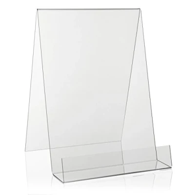 Immagine di VITAdisplays Leggio per libri come supporto e espositore inclinato, in formato DIN A4, originale PLEXIGLAS, trasparente