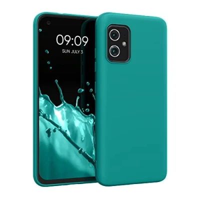 Immagine di kwmobile Custodia Compatibile con ASUS Zenfone 8 Cover Back Case per Smartphone in Silicone TPU Protezione Gommata petrolio