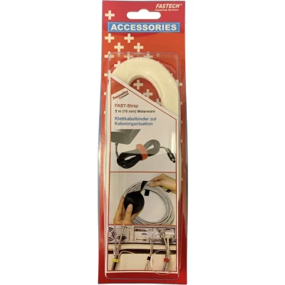Immagine di FASTECH® 696 010 Nastro a strappo per raggruppare lato morbido e rigido (L x L) 5000 mm 10 Bianco 5 m