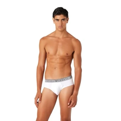 Immagine di Emporio Armani 2ER PACK Endurance LOGO Slip, Uomo, Taglia: Small, Schwarz weiß