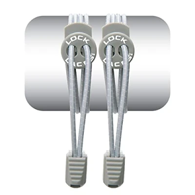 Immagine di LOCK LACES Ll48gry12, Blocco (Lacci Elastici e Sistema di Fissaggio) Unisex Adulto, Grigio Freddo, 48 inch