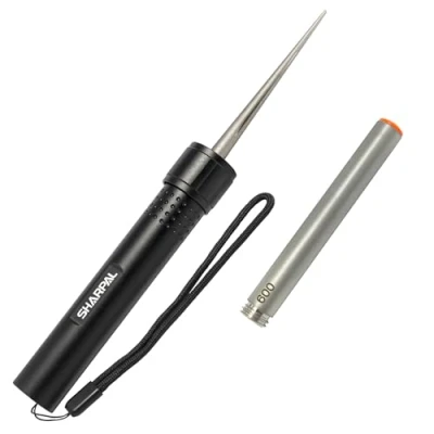 Immagine di SHARPAL 178N 3 in 1 Affilatrice Barra di affilatura da 4 e 600 grani Affila qualsiasi coltello attrezzo con lama dritta, dentellatura uncini Resistente manico alluminio