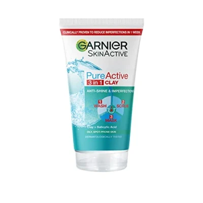 Immagine di Garnier Pure Active Daily Deep Pore Wash imperfezioni e lucentezza L&#039;imballaggio può variare
