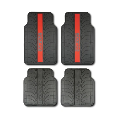 Immagine di SPARCO SPC1913RS Set tappetino PVC, Lattice anteriore e posteriore nero, Rosso