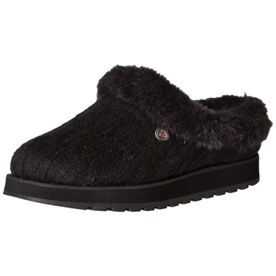 Immagine di Skechers BOBS GEFÜTTERT Keepsakes ICE SCH Ciabattine, Donna, Taglia: 36, Schwarz Tessuto