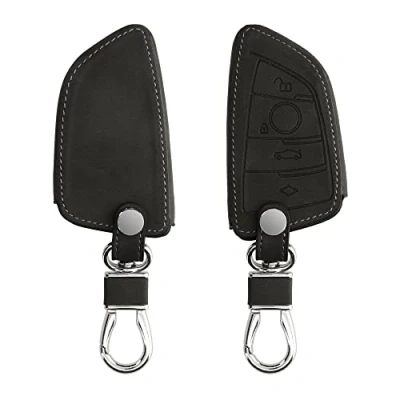 Immagine di kwmobile Cover copri chiave compatibile con BMW 3 tasti Smart Key Guscio protettivo chiavi auto in pelle PU Nabucco per telecomando macchina