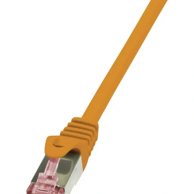 Immagine di LogiLink CQ2098S RJ45 cavo di rete, patch CAT 6 S/FTP 10.00 m Arancione Ritardante fiamma, con protezione 1 pz.