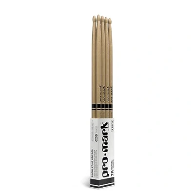Immagine di Pro Mark Bacchette da batteria con testa in legno Hickory 2B Four Pairs