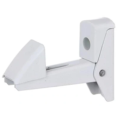 Immagine di Alberts 307769 Ferma persiane e porte, a chiusura automatica, alluminio, verniciato bianco, distanza fermo piastra 15 50 mm