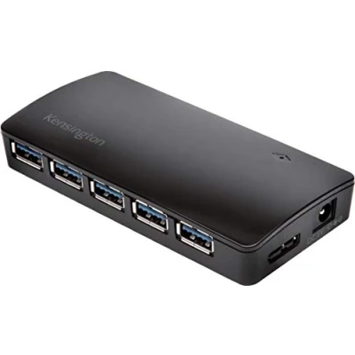 Immagine di Kensington Hub a 7 Porte USB 3.0 UH7000C, Trasferimento Dati Fino 5 Gb/sec, 1.5 Ampere per la Ricarica di Smartphone e Tablet, Installazione Plug &amp; Play, Compatibile con HP, Dell, Windows, Macbook