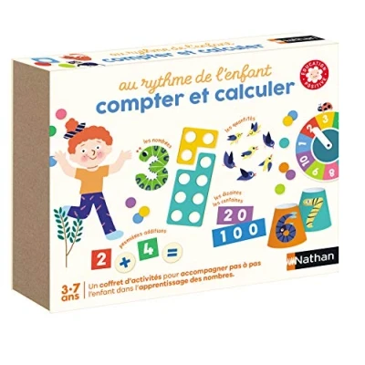 Immagine di Nathan Al rtimo contare e calcolare Un Cofanetto Originale per Iniziare in Modo Diverso alla Matematica Bambini dai 3 Anni, Multicolore, 32 x 5 26 cm, 31164