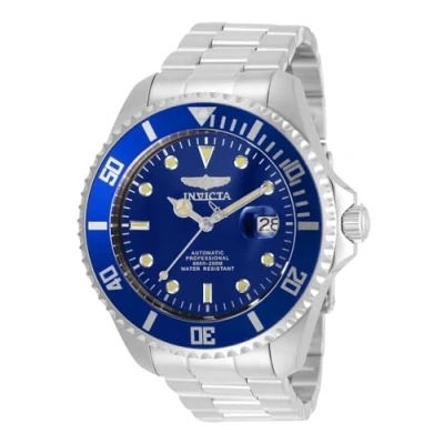 Immagine di Invicta Pro Diver Orologio da Uomo in Acciaio Inossidabile con Movimento Automatico 47 mm, Argento/Blu