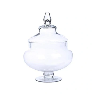 Immagine di Sertay Barattolo in Vetro, Barattoli Dolci di Porta Caramelle, con Coperchio Vetro Trasparente, Manico Rotondo, per Stoccaggio Frutta Secca(21 * 14cm/8.3 5.5in)