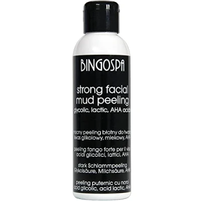 Immagine di Forte peeling viso al fango con acido glicolico, lattico, di frutta AHA 120 ml BINGOSPA