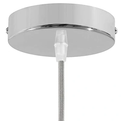Immagine di Rosone Cilindrico in Metallo ø120mm 1/2/3/5/7 Uscite. Colori: Bianco, Nero, Cromato, Rame, Ottone e Nero Perla (1 Foro Cromato)