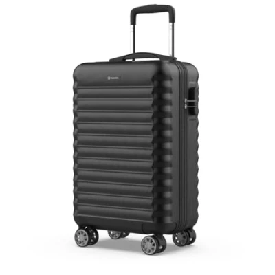 Immagine di NUMADA Trolley Bagaglio a Mano 55x40x20 (31L) Upfly XS Ultra Leggero ABS con Chiusura Combinazione e 4 Ruote Doppie Nero