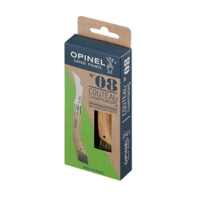 Immagine di Opinel 4432010 Roncole, Virobloc Inox P/Funghi C/Spazzola N. 8