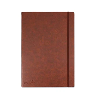 Immagine di Silvine Executive Soft Feel Notebook Ruled with Marker Ribbon 160pp 90gsm A4 Tan Ref 198TN