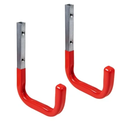 Immagine di Gedotec MONO gancio da parete per avvitare, in acciaio zincato, gommato, 2 ganci dispositivi, lunghezza: 250 mm, con materiale di fissaggio, multiuso metallo, montaggio a parete,