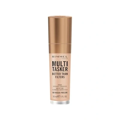 Immagine di Rimmel Multi Tasker Better Than Filters, 000 Porcelain, Primer Viso, Glow Booster e Illuminante, Formula Vegana, Leggero, Benefici Anti Età, Pigmenti Foto Riflettenti, Maxi applicatore soffice, 30 ml