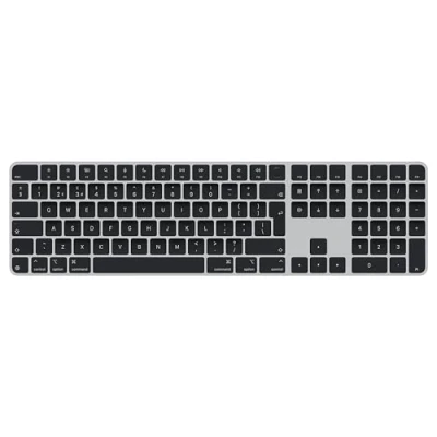 Immagine di Apple Magic Keyboard con Touch ID e tastierino numerico per Mac chip Inglese (GB) Tasti neri ​​​​​​​