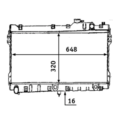 Immagine di MAHLE ORIGINAL CR 185 000S Radiatore motore 648 320 16 Alette di raffreddamento saldate MAZDA: MX 5 I