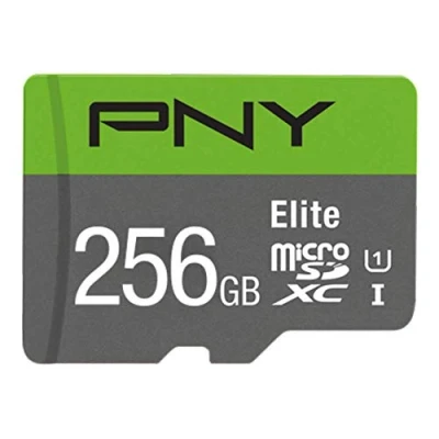 Immagine di PNY Elite Scheda di Memoria microSDXC 256GB + Adattatore SD, Velocità Lettura fino a 100MB/s, Classe 10 UHS I, U1 per video Full HD
