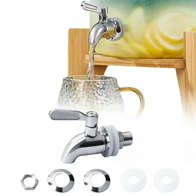 Immagine di Rubinetto Dispenser di Bevande Ricambio, per Acqua en 304 Acciaio Inox, Vino, Birra, Succhi Frutta