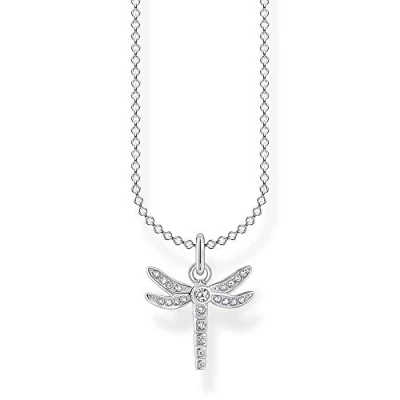 Immagine di Thomas Sabo Collana Libellula Donna in Argento 925 con Zirconi, 36 38 cm, Sterling