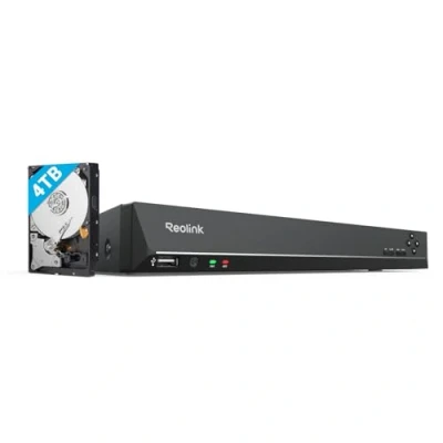 Immagine di Reolink NVR PoE 16 Canali con 4TB HDD, Videoregistratore Cablato Supporta 16MP/12MP/4K/5MP/4MP, Accesso Locale e Remoto, Capacità Espandibile a 16TB, Videosorveglianza Registrazione 24/7, RLN16 410