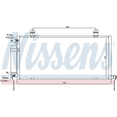Immagine di NISSENS 940164 Condensatore con essiccatore Alluminio 740 R 134a