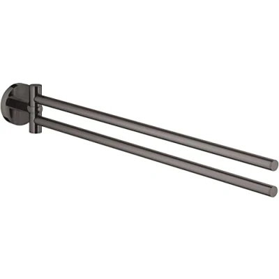 Immagine di Grohe 40371A01 Essential New Porta Salviette, Finitura Lucida, Hard Graphite, Large