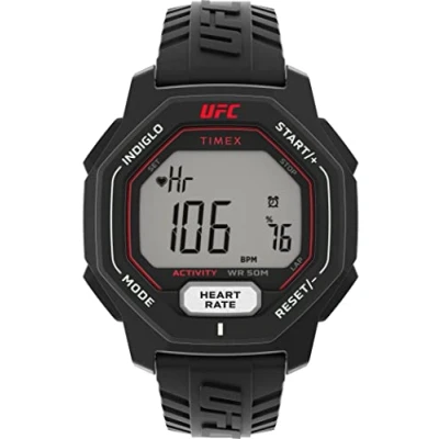 Immagine di Orologio Timex UFC Performance Spark da uomo 46 mm con cinturino in resina nera TW2V83800