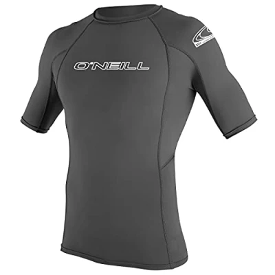 Immagine di O&#039;Neill Wetsuits Camicia da Sole a Maniche Corte Uomo Basic Skins, Rash Vest, Grafite, 3XL