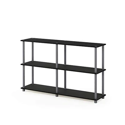 Immagine di Furinno Besi Espositore industriale multiuso con struttura in metallo, 4 x 2, colore: noce