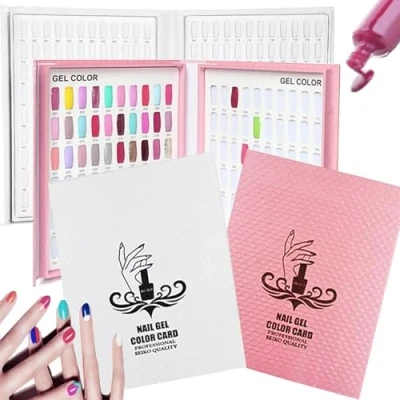 Immagine di SUQ 2 pezzi Campioni di Colori per Unghie Professionali, 120+216 Espositore Unghie, Professionali Chiodo del Gel Display Carta Colore Nail Art Salon (Chiodi non inclusi)