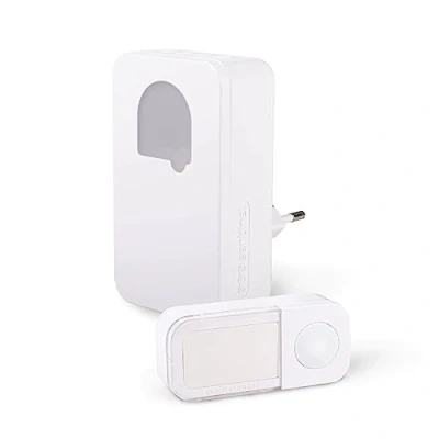 Immagine di SCS Sentinel CSF0103 Wireless e batteria senza Sornon Carillon Sandtard esterno Sollevato fino a 150 m in campo libero Pulsante pressione ad alta resistenza 100% autonomo IP65