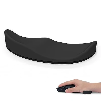 Immagine di Attack Shark Poggiapolsi per Mouse Morbido in Silicone, Supporto Ergonomico il Polso del Mouse, Previene l&#039;RSI, Scorrevolezza Fluida, Portatile Leggero, Casa/Ufficio/Gioco Nero Mano Destra
