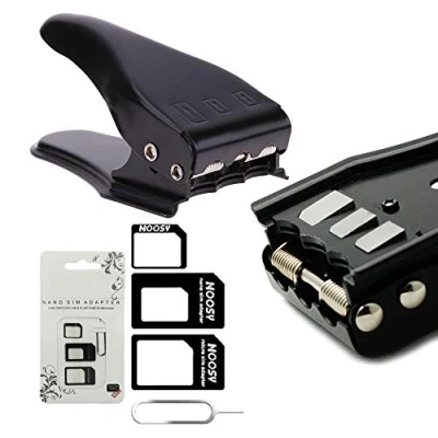 Immagine di MMOBIEL Pinza Universale 3 in 1 per Tagliare Le Carte SIM Classic/Micro/Nano Inclusi 3X adattatori ed estrattore Compatibile con iPhone Samsung Sony Huawei Motorola