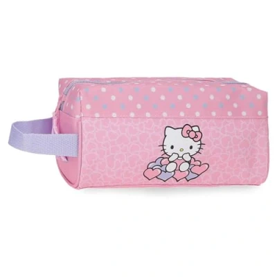 Immagine di Hello Kitty Hearts &amp; Dots, Astuccio scolastico, a tracolla, realizzato in poliestere, Rosa,