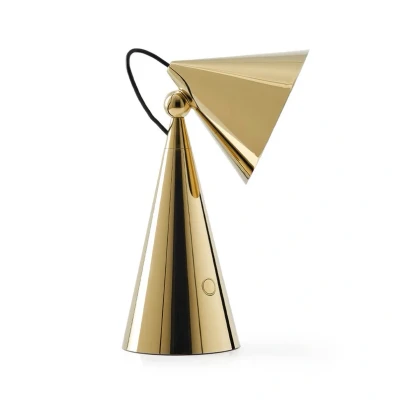 Immagine di Tom Dixon Lampada LED da tavolo ricaricabile Pose, color oro, altezza 25 cm