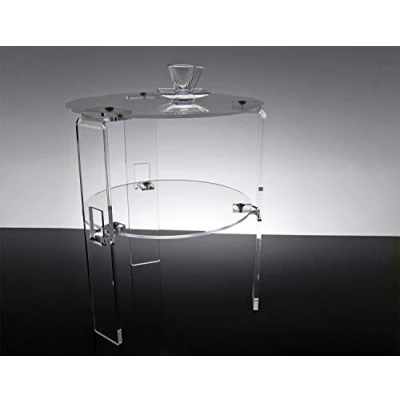 Immagine di Slato Tavolino Basso da Salotto Design Moderno in cristallo acrilico Trasparente Melitea