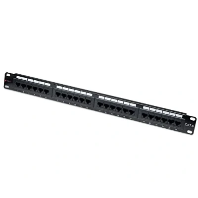 Immagine di Techly Professional 022892 Pannello Patch UTP 24 Posti RJ45 Cat.6 Nero