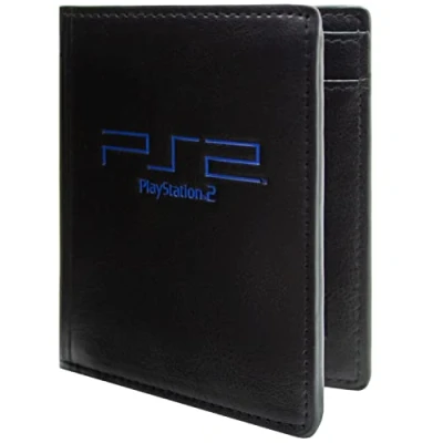Immagine di Original Hardware PS2 Console di Intrattenimento Greatness Awaits! Portafoglio/Portamonete Bi Fold Tasca per Monete &amp; Porta Carte, Nero