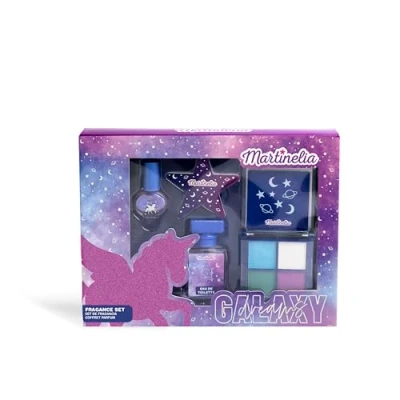 Immagine di MARTINELIA Cofanetto Beauty Trucco Galaxy e Eau de Toilette per Ragazza Bambini Smalto unghie ombretti Prodotti non nocivi