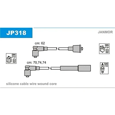 Immagine di JANMOR JP318 Kit Cavi Accensione SUZUKI: SWIFT 1