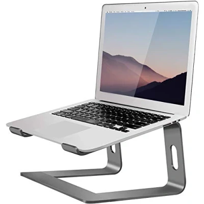 Immagine di Oronstar Supporto per Laptop in Alluminio Stand, Compatibile con Mac MacBook PRO Air Notebook Apple, Portatile Riser Ergonomico da 10 a 15,6 laptop, Grigo