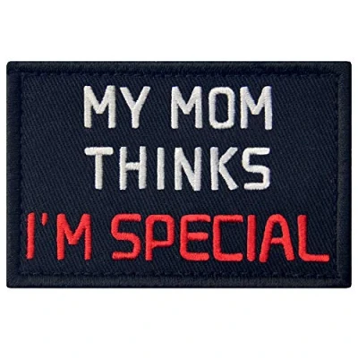 Immagine di Tactical Biker morale patch ricamato applique chiusura Hook &amp; Loop emblema MY MOM THINKS