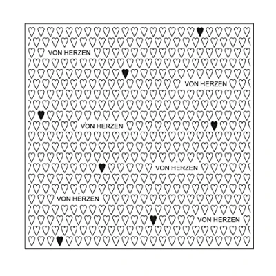Immagine di Iris Ohyama Herzen Lang mit Text o Cuore Lungo con Testo Modello di Goffratura, Carta, 15 x cm